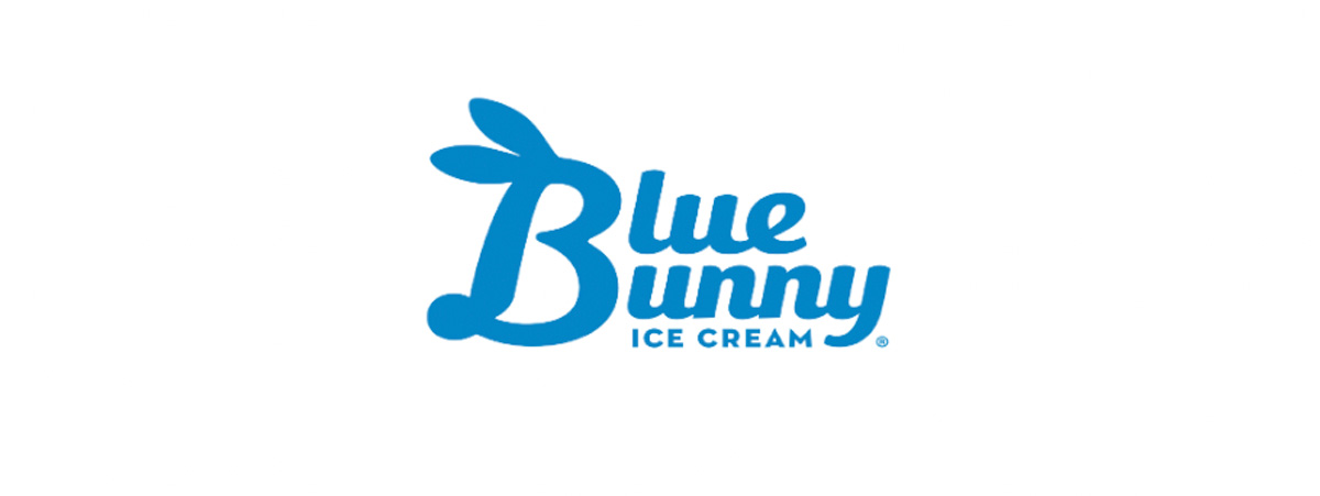 The Blue Bunny Ice Cream logo against a white background in Norman.